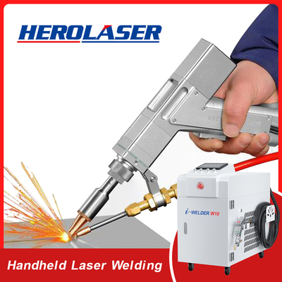 Portable Handheld Fiber Laser Machine , Aluminium Stainless Steel Wire Mesh Welder