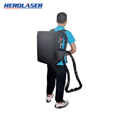 Portable Fiber Backpack Laser Cleaner Rust Removal Pulsed Cleaning For Metal