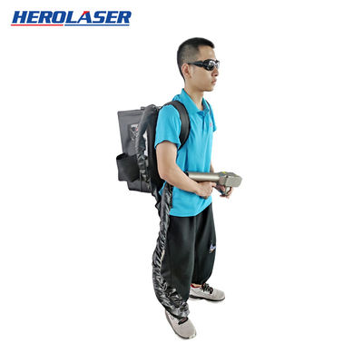 Portable Fiber Backpack Laser Cleaner Rust Removal Pulsed Cleaning For Metal